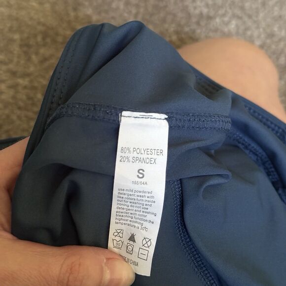 Gold Hinge Pleated Tennis Skirt Blue Grey Women’s Small Hidden Pockets Skort - Picture 6 of 7